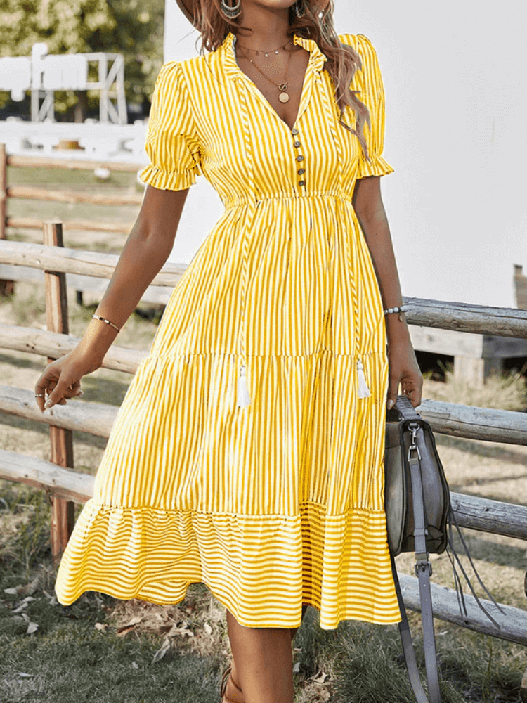 Damen Sommer Midi Kleid - Ganni