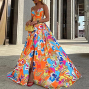 Dames spaghetti-strap maxi-jurk - Heidi