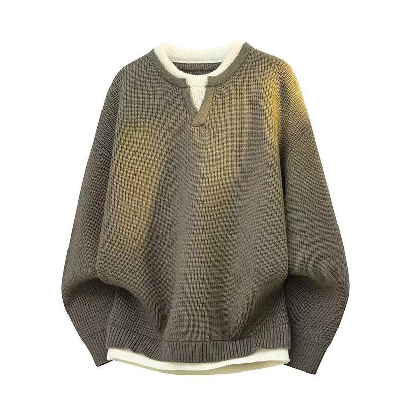 Damen Strickpullover Langarm Strickjacke Lockere Passform 2