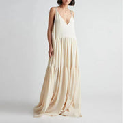 Robe maxi d'été à col en V pour femmes – Arielle