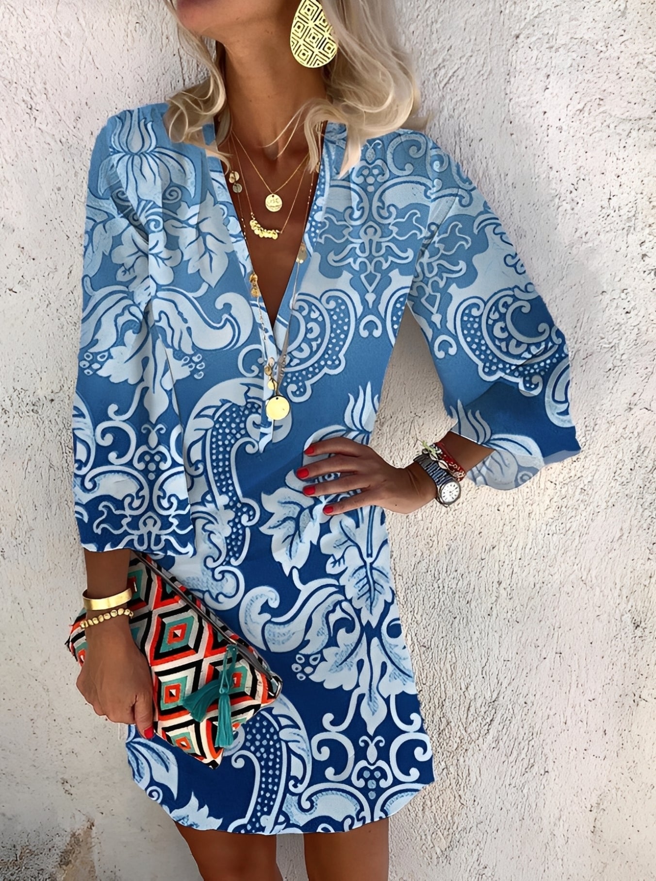 Damen Boho Minikleid – Luftiges Kleid für feminine Sommerlooks 0