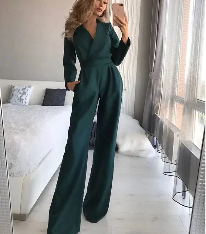 Damen Jumpsuit mit Wickelvorderseite 2