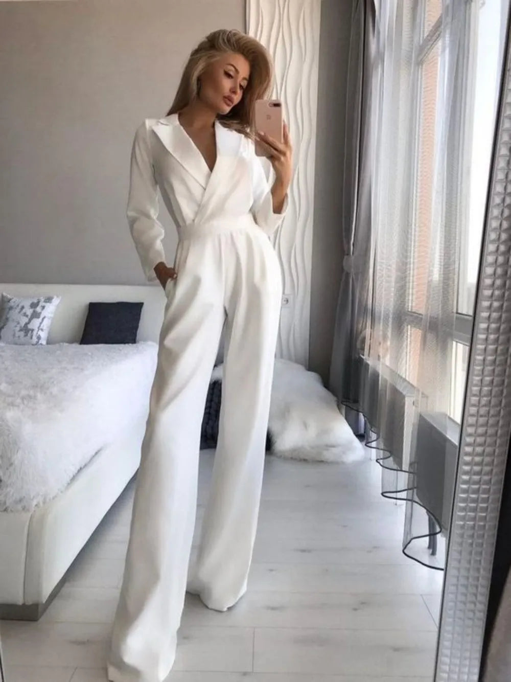 Damen Jumpsuit mit Wickelvorderseite 3