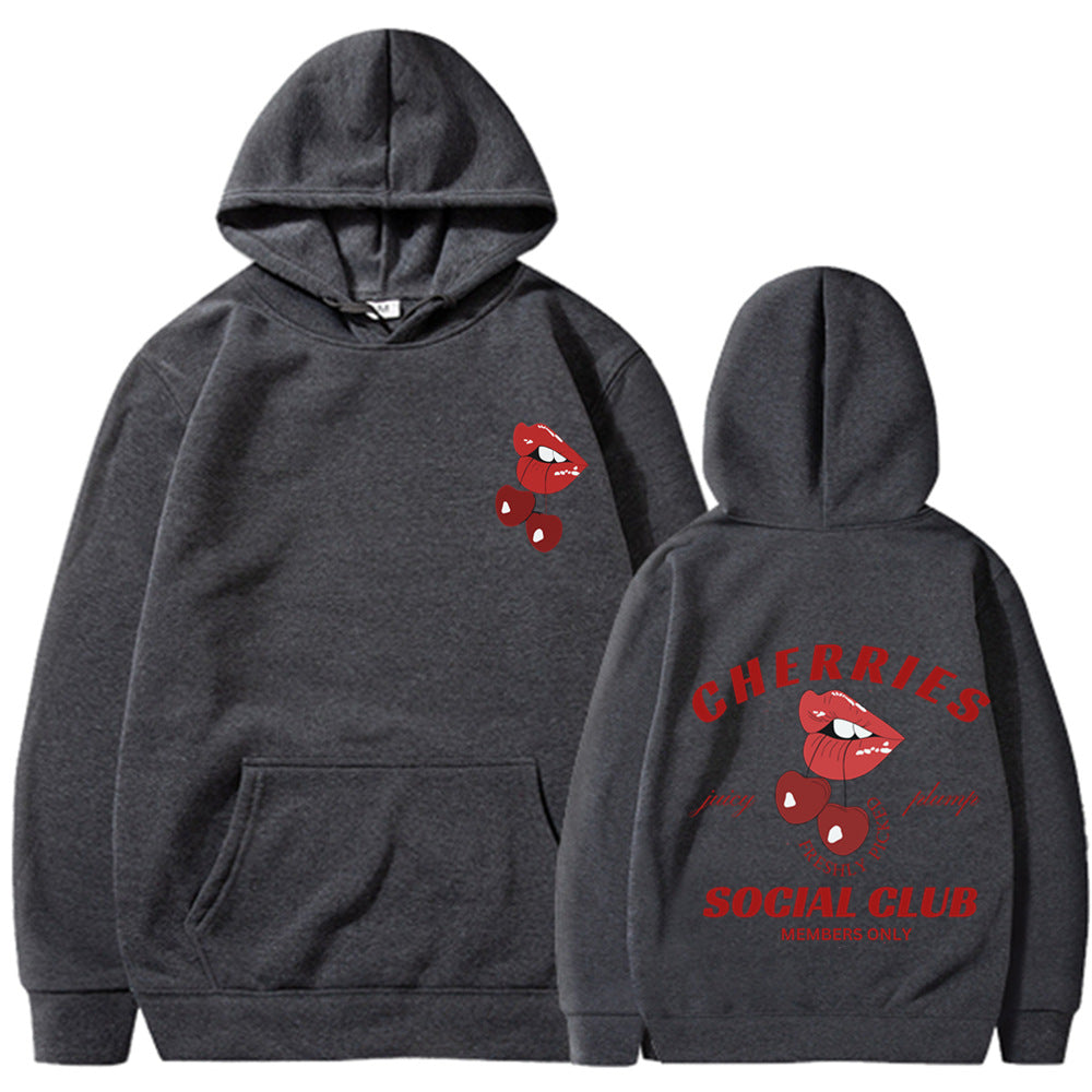 Damen Kapuzenpullover mit exklusivem Kirschen-Design Drune 11