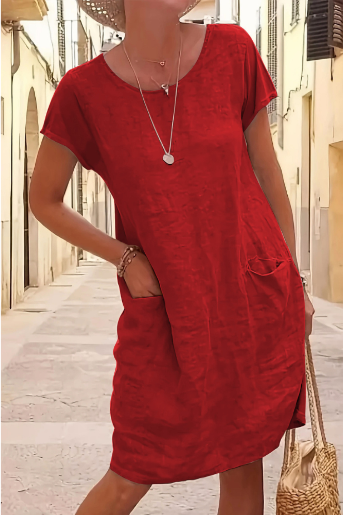 Damen Kleid – Lockeres Kurzarmkleid für leichte Sommerlooks 0