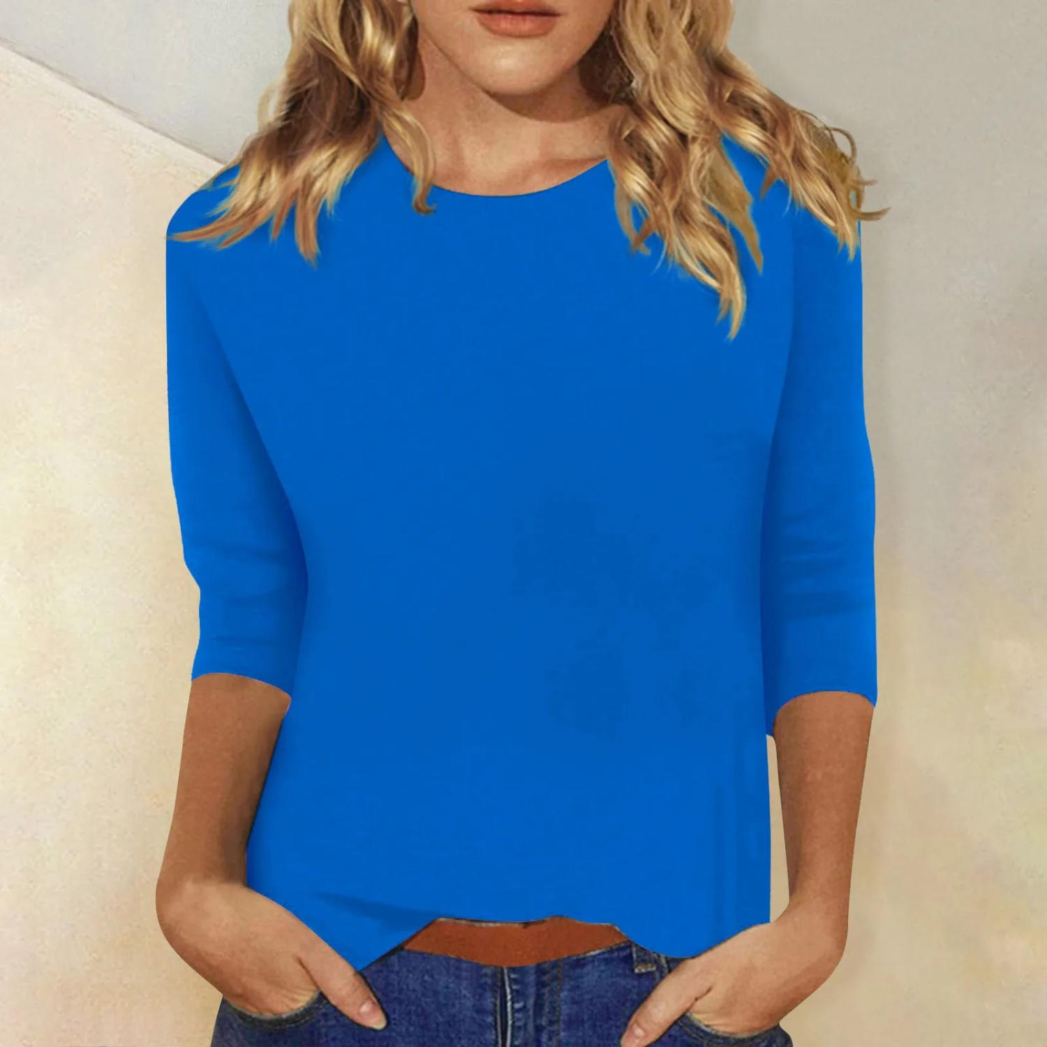 Damen Langarmshirt mit Rundhalsausschnitt 4