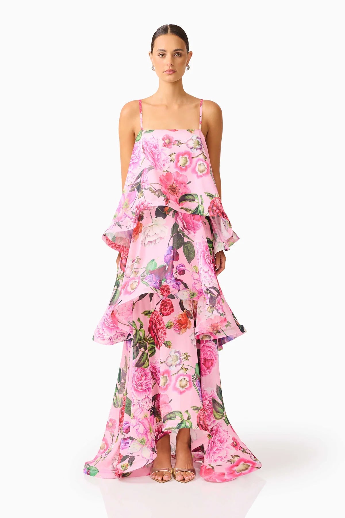 Damen Maxi Kleid mit Volant-details Drune 6
