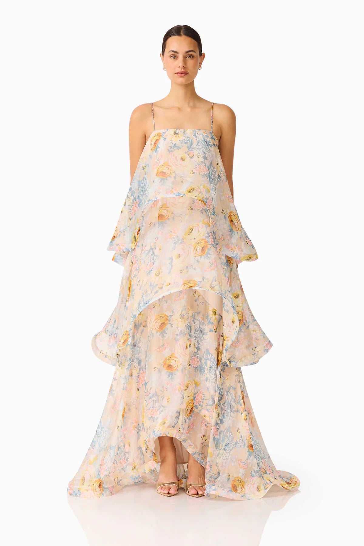 Damen Maxi Kleid mit Volant-details Drune 8
