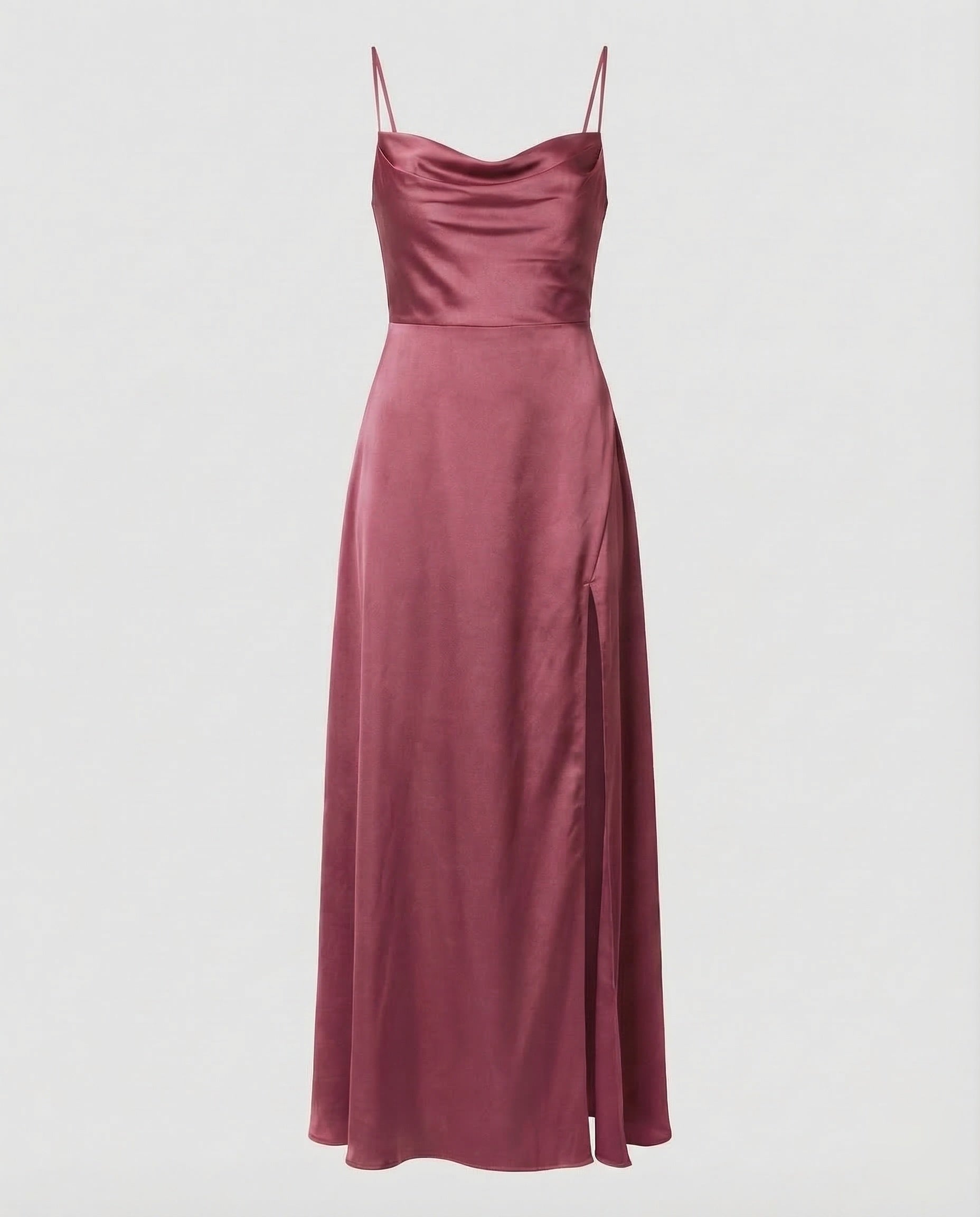 Damen Maxikleid – Elegantes Kleid mit Schlitz & geflochtenem Rücken 4