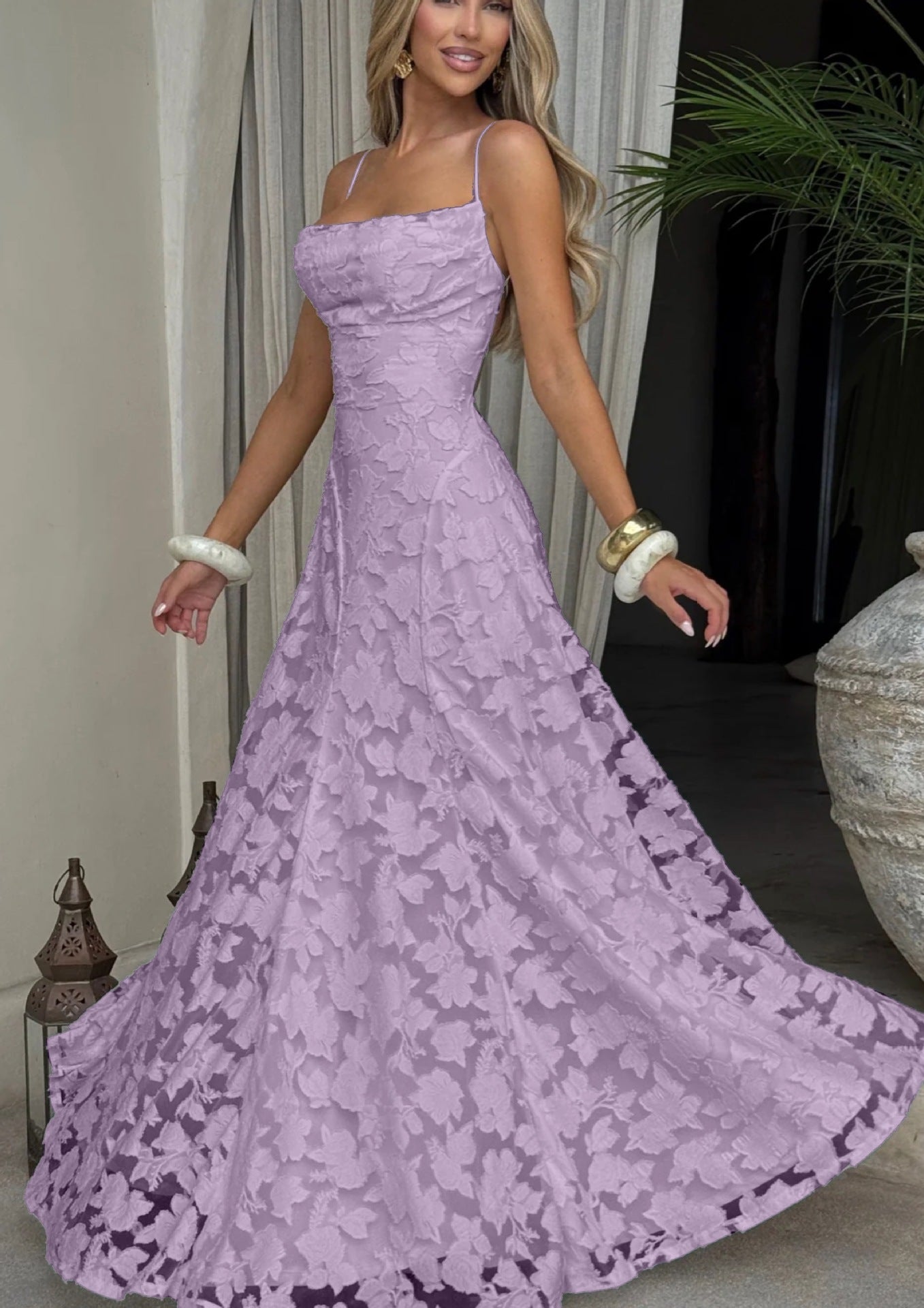 Damen Maxikleid mit floralen Spitzenapplikationen Echo Archiv 11