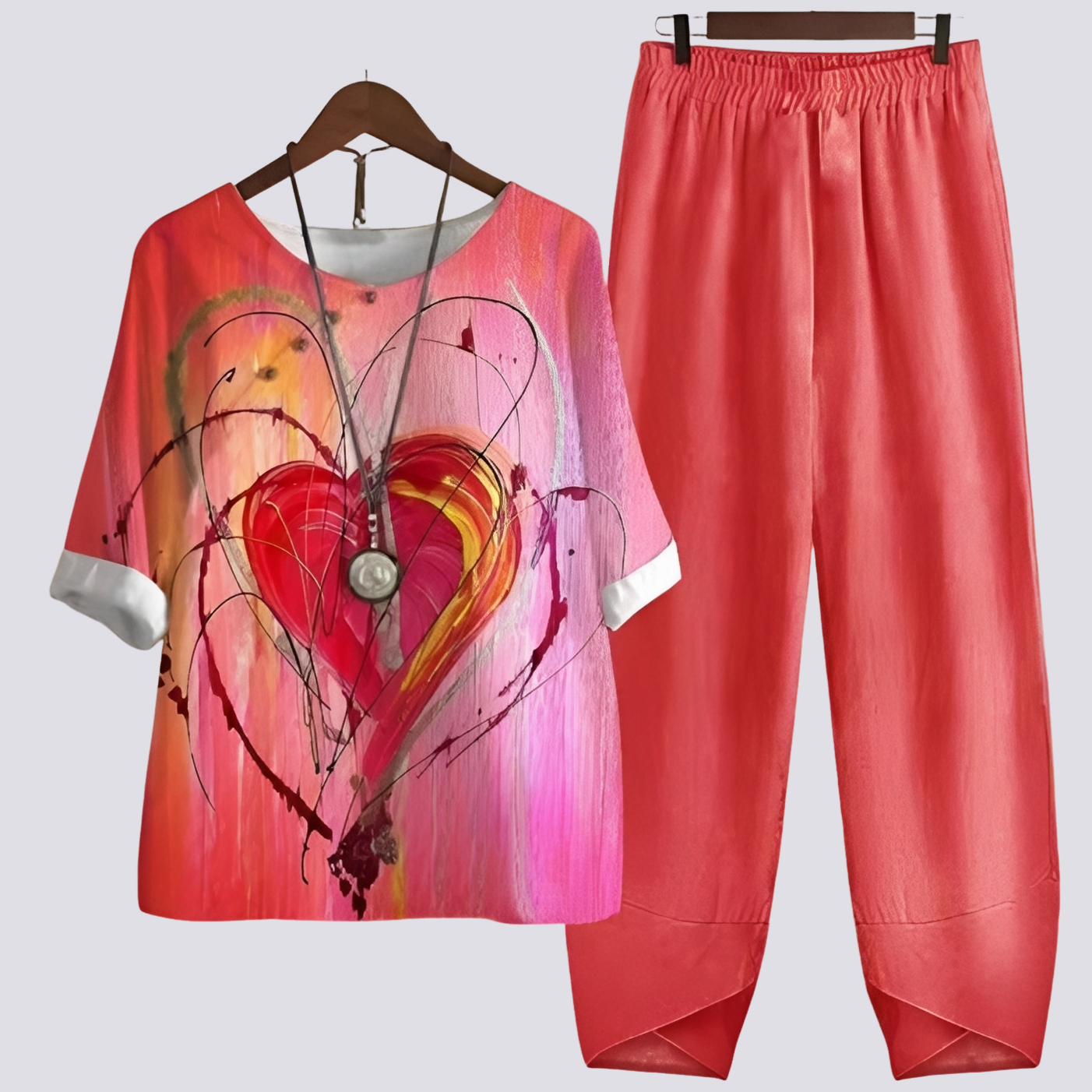 Damen Set – Zweiteiliges Outfit mit modernem Muster 2