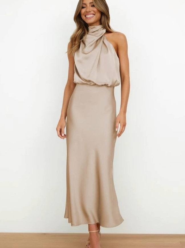 Doris | Damen Schickes Neckholder Abendkleid 3