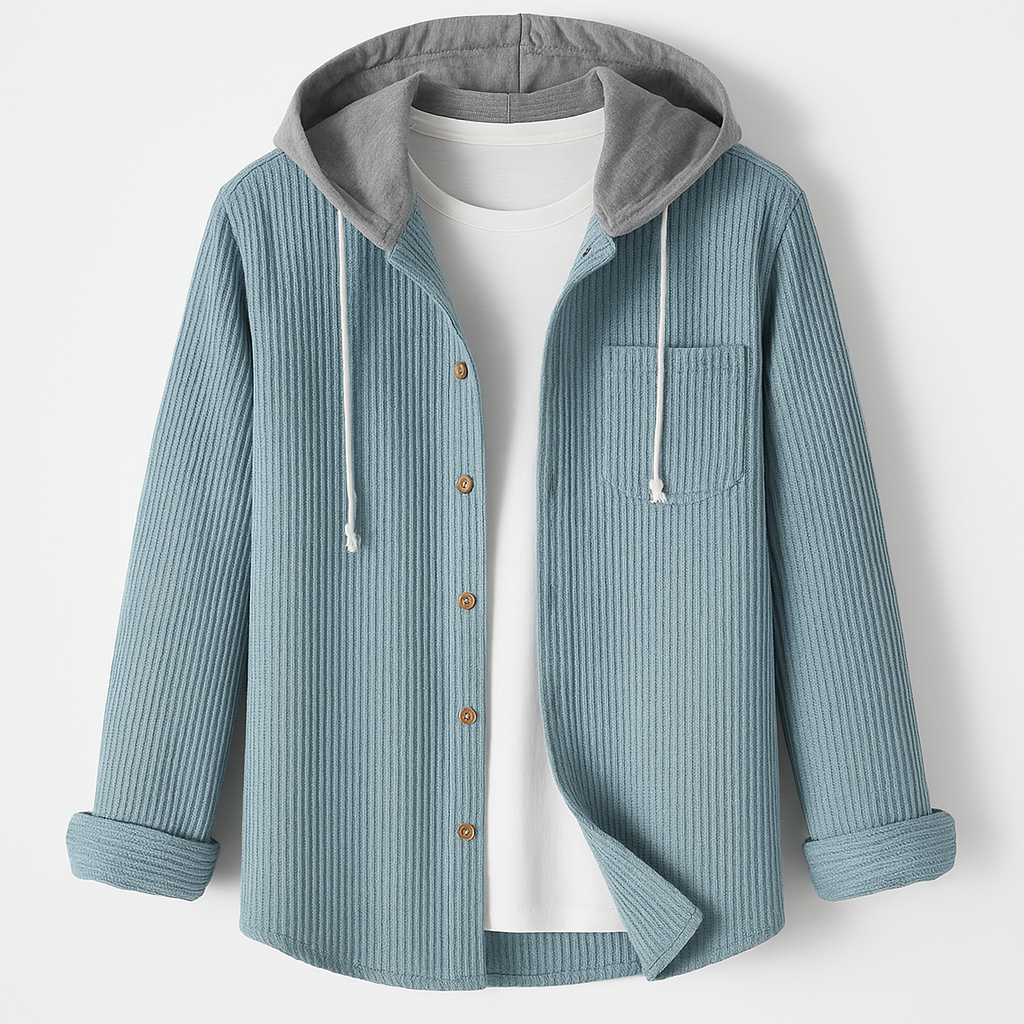 Kapuzenpullover Herren | Knopfleiste & Praktische Brusttasche