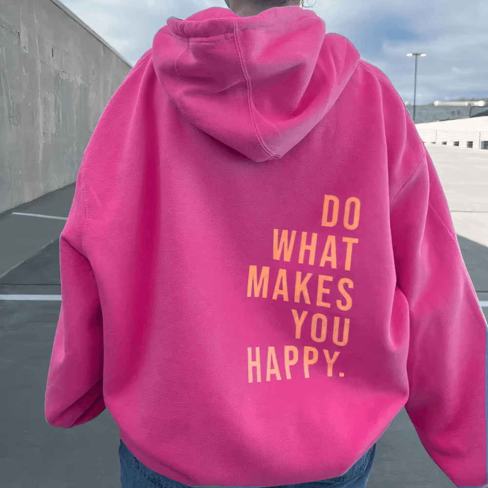 Kapuzenpullover Damen | Motivierender Rückenprint & Oversized-Komfort