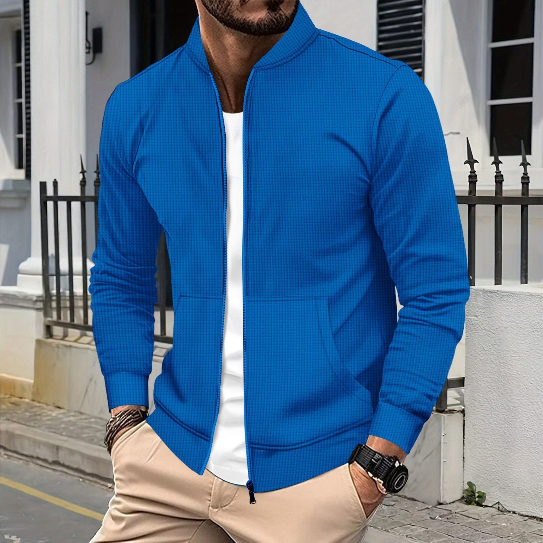 Echo - Lässige Jacke mit Struktur und Reißverschluss 1