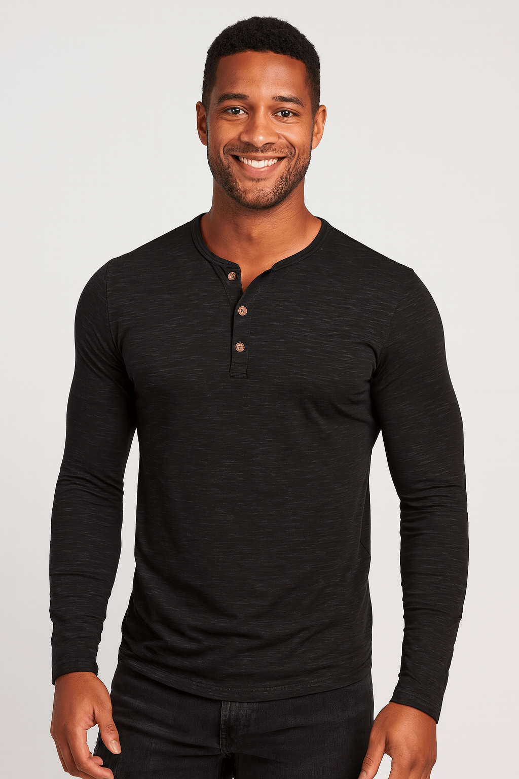 Edmund Langarm-Henley-Shirt 0