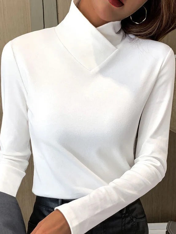 Elegante Bluse mit Stehkragen 0