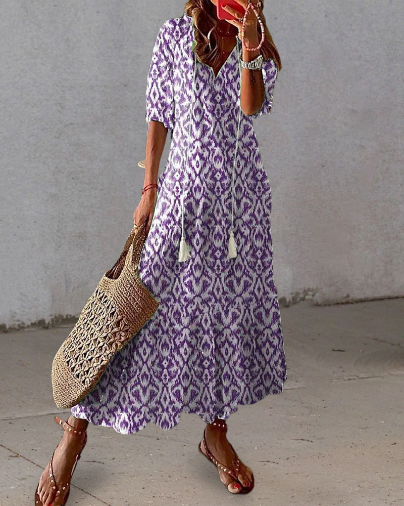 Elegantes Boho-Kleid mit Bauchabdeckung