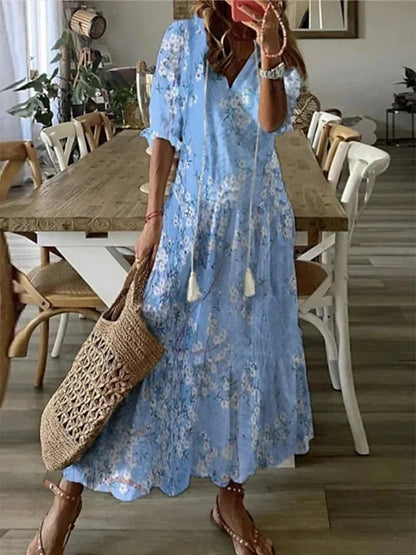 Elegantes Boho-Kleid mit Bauchabdeckung