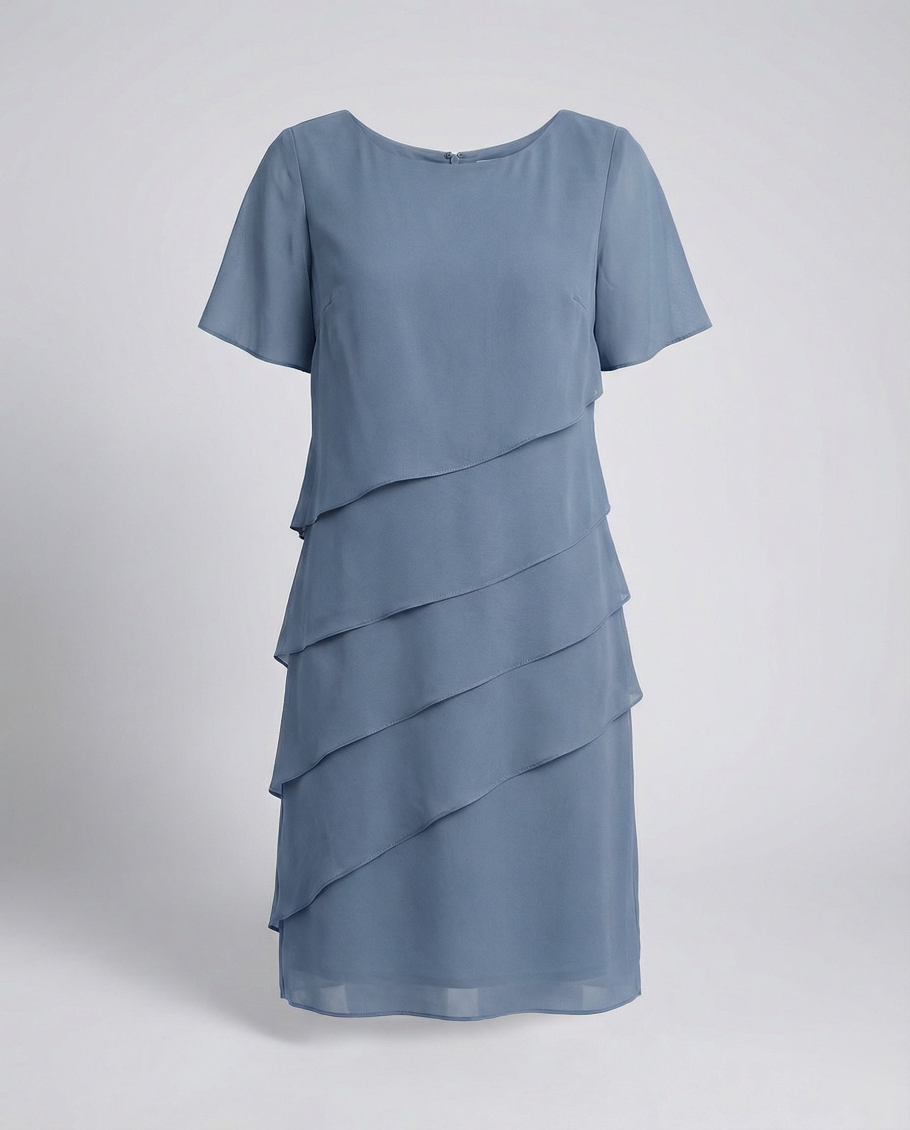 Elegantes Kleid Damen | Schlankmachender Schnitt & fließender Lagen-Look