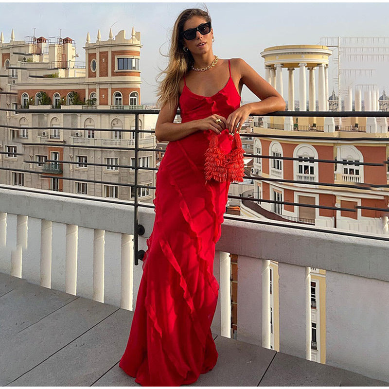 Elegantes Kleid mit Rüschen