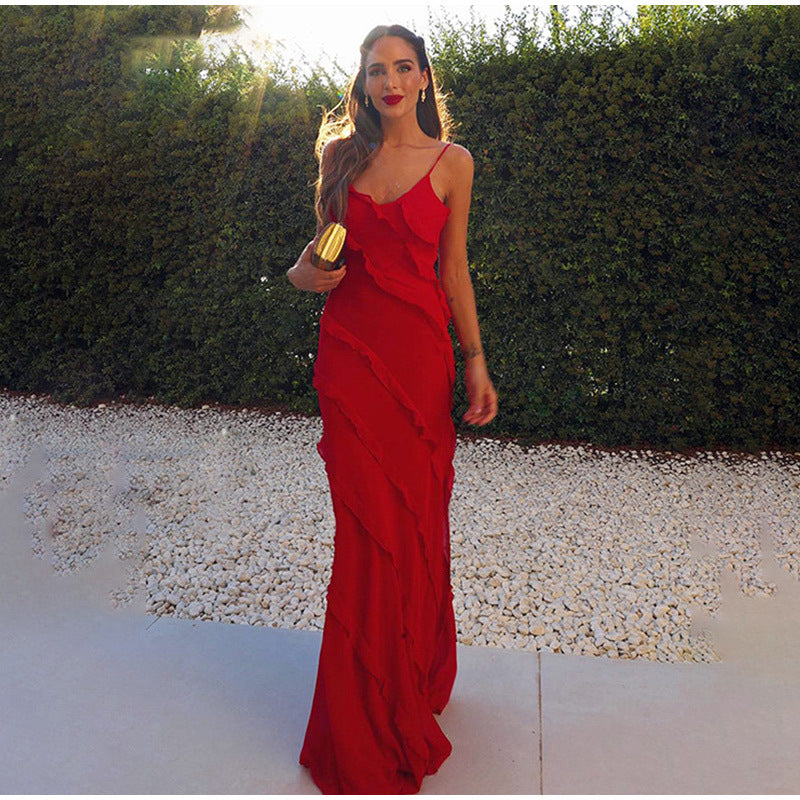 Elegantes Kleid mit Rüschen