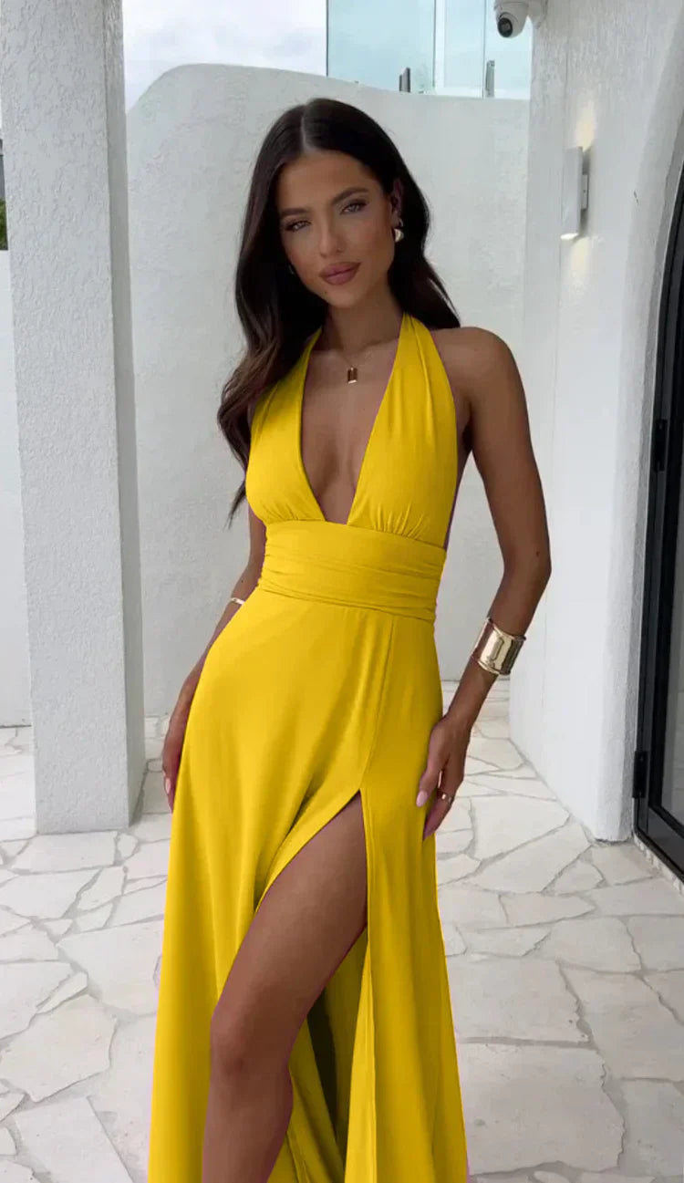 Elegantes Kleid mit V-Ausschnitt