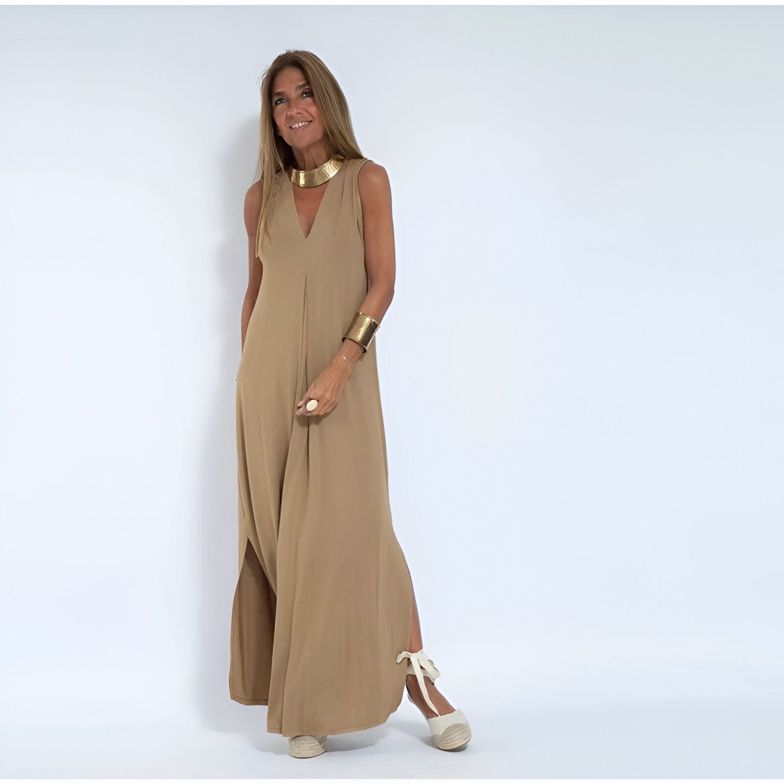 Elegantes Langes Kleid + Cardigan | Flexibler & Stilvoller Komfort