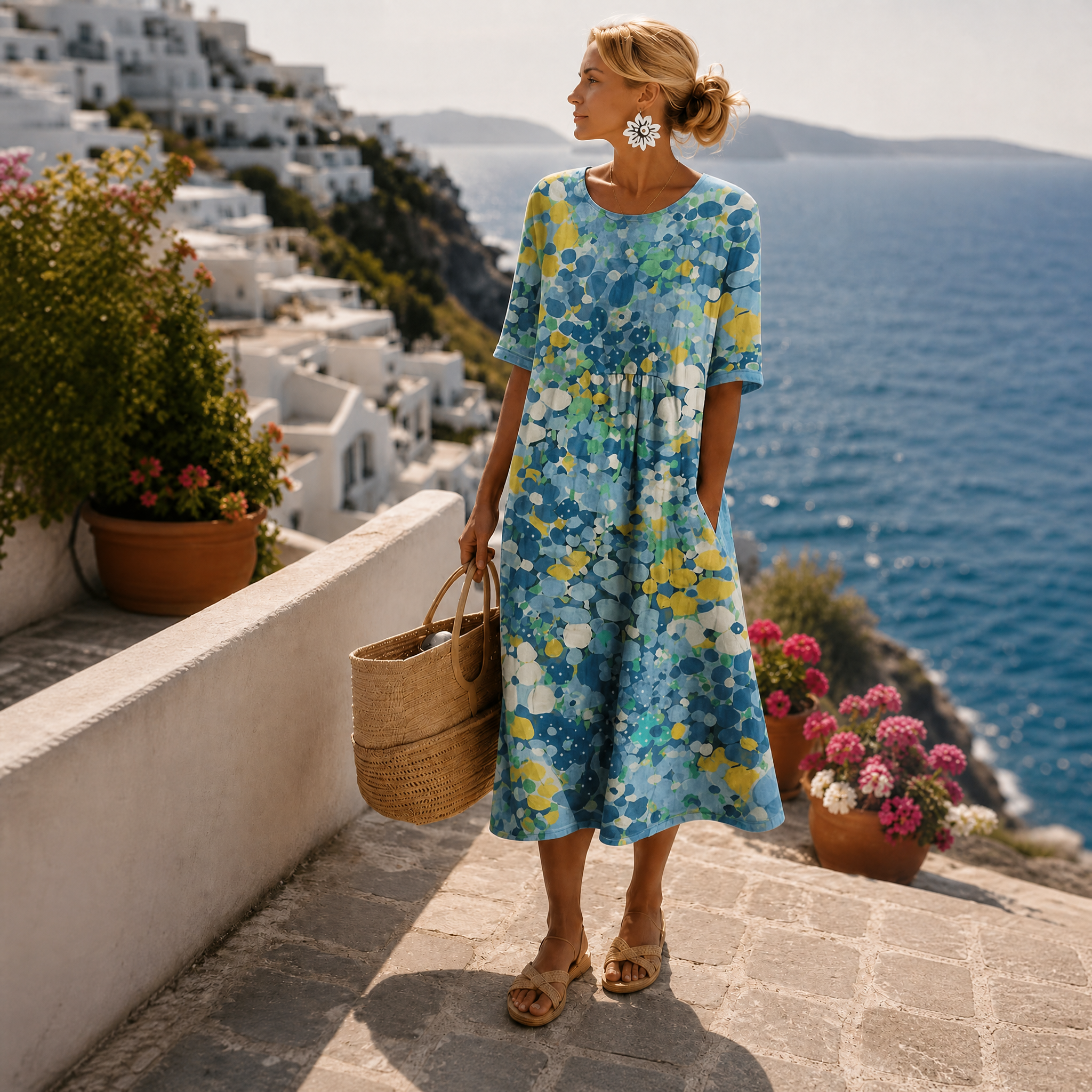 Elena | Luftiges Floral-Midi-Kleid 2