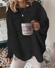 Elodie - Sweatshirt met uitgeholde hoeken