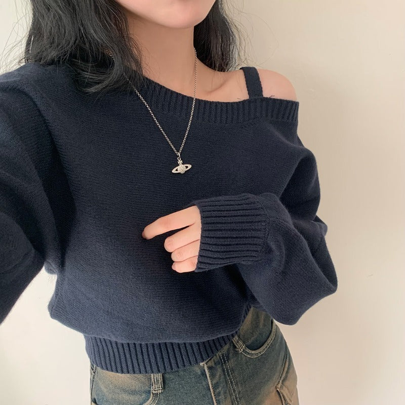 Eloise - Eleganter asymmetrischer Pullover mit einer Schulter