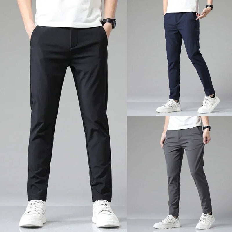 Herren Herrenhose Schmale Passform Elastischer Bund mit Seitentaschen