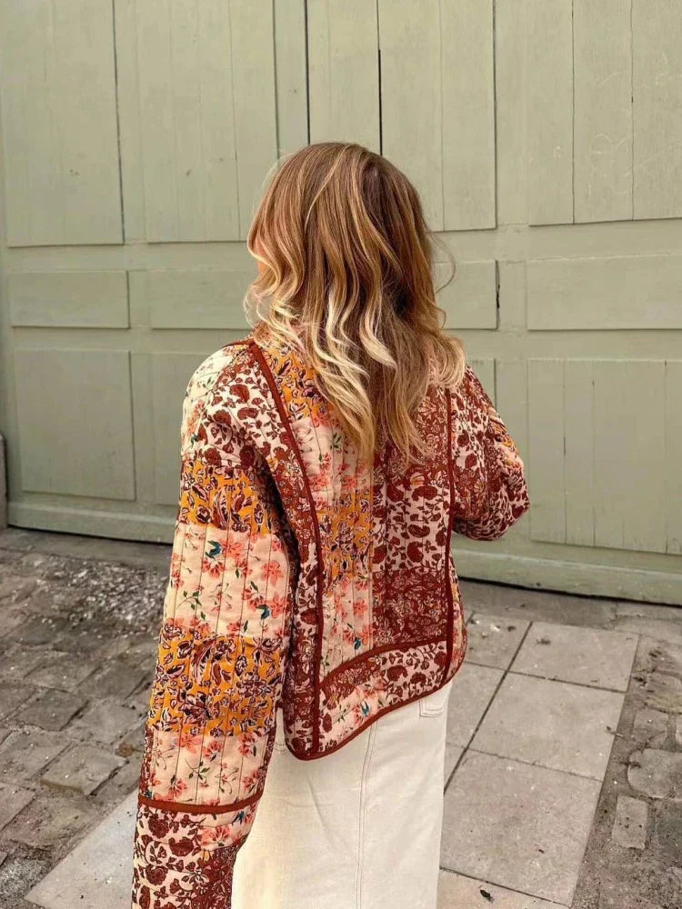 Evianna - Weiche warme Vintage Karojacke
