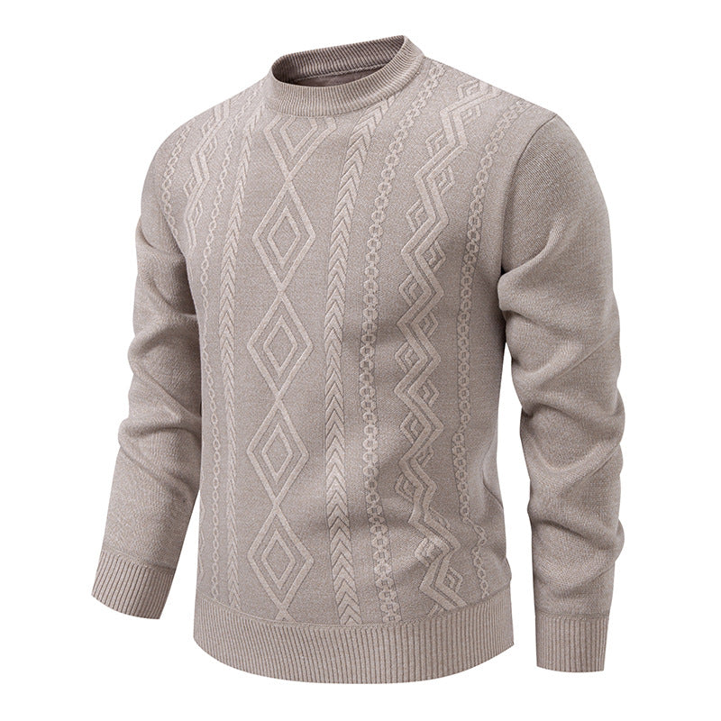 Feinstrick-Pullover Herren | Rautenmuster & Formstabiler Rundhals 4