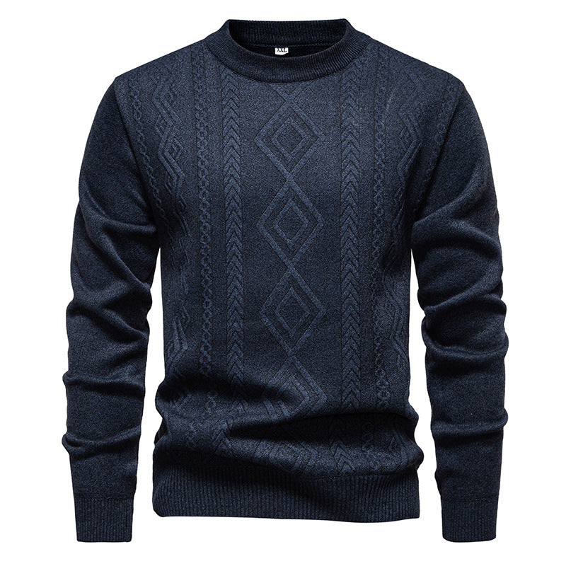 Feinstrick-Pullover Herren | Rautenmuster & Formstabiler Rundhals 6