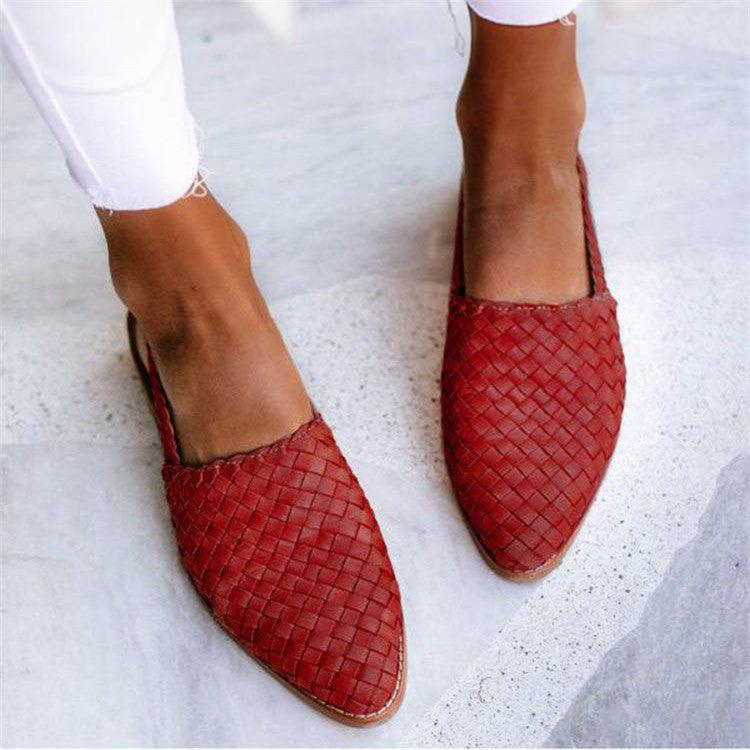 Flache Schuhe Damen | Geflochten & Elegant