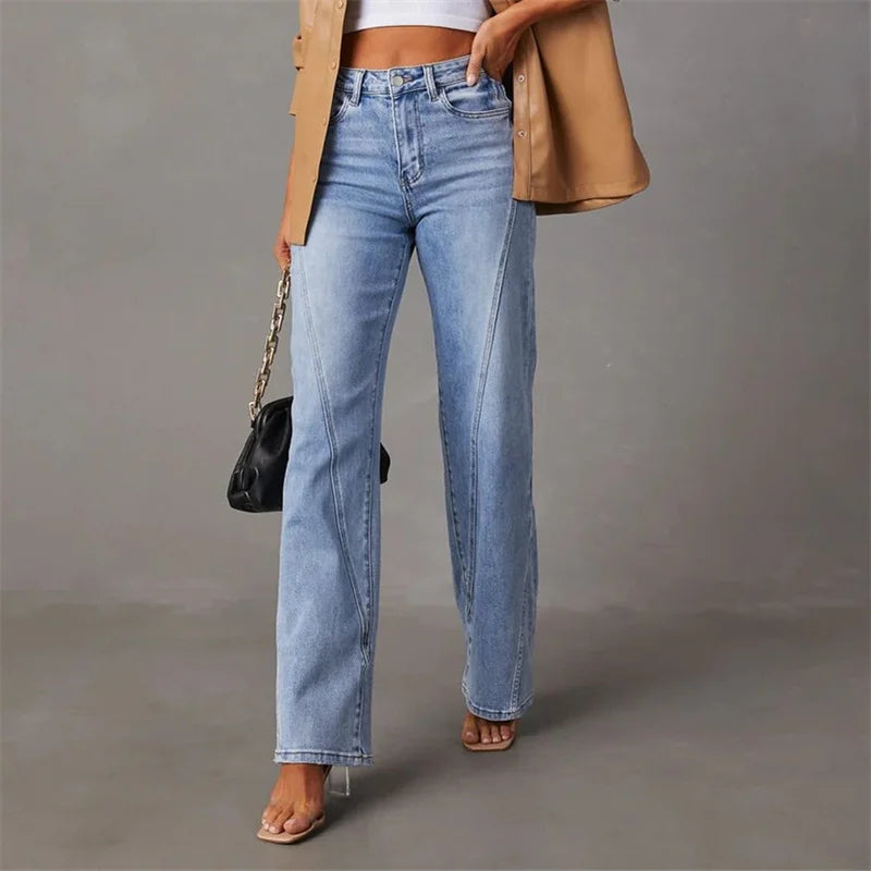 Damen Flared Jeans mit hohem Bund und stilvollen Nahtdetails - J&B - 3 - Annoboutique