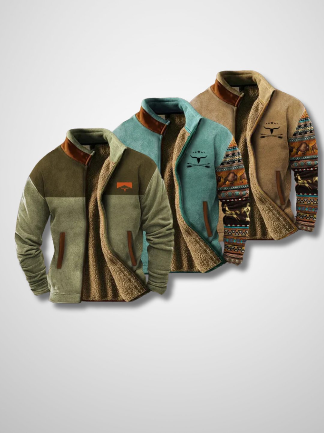 Fleecejacke Herren | Zip-Verschluss & Wärmender Stehkragen