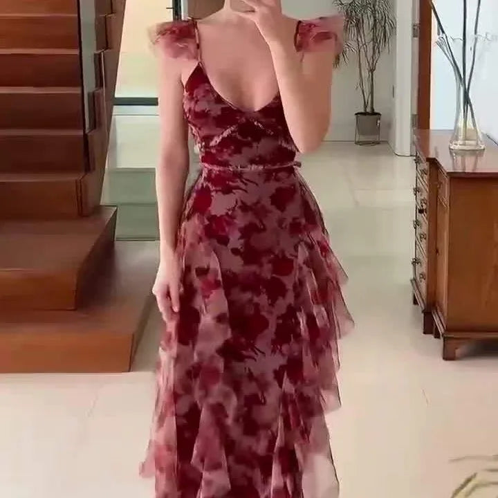 Flora - Florales Rüschenkleid 2