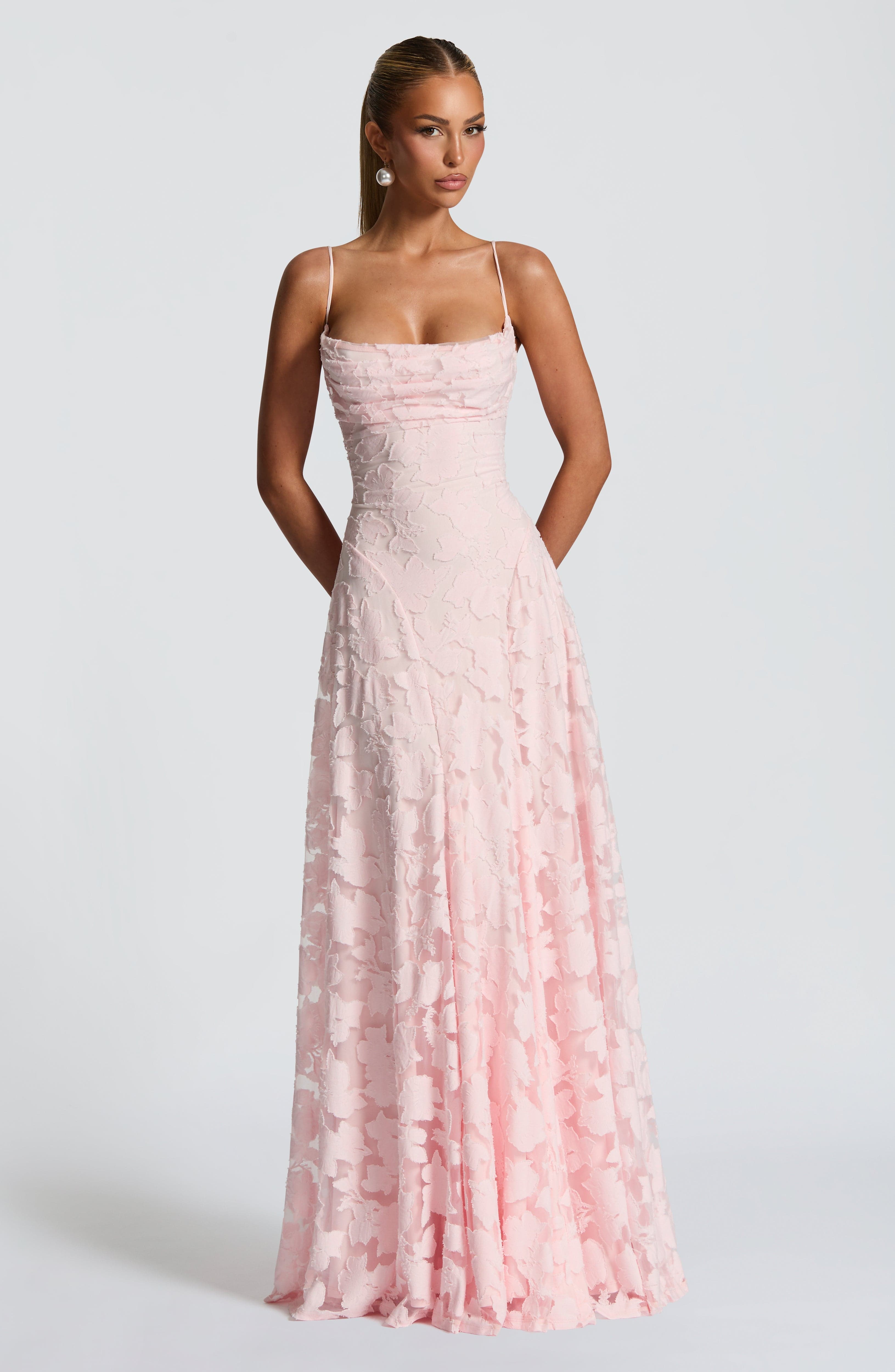 Corsagenkleid Damen | 3D Blütenapplikationen & Romantisches A-Linien-Design