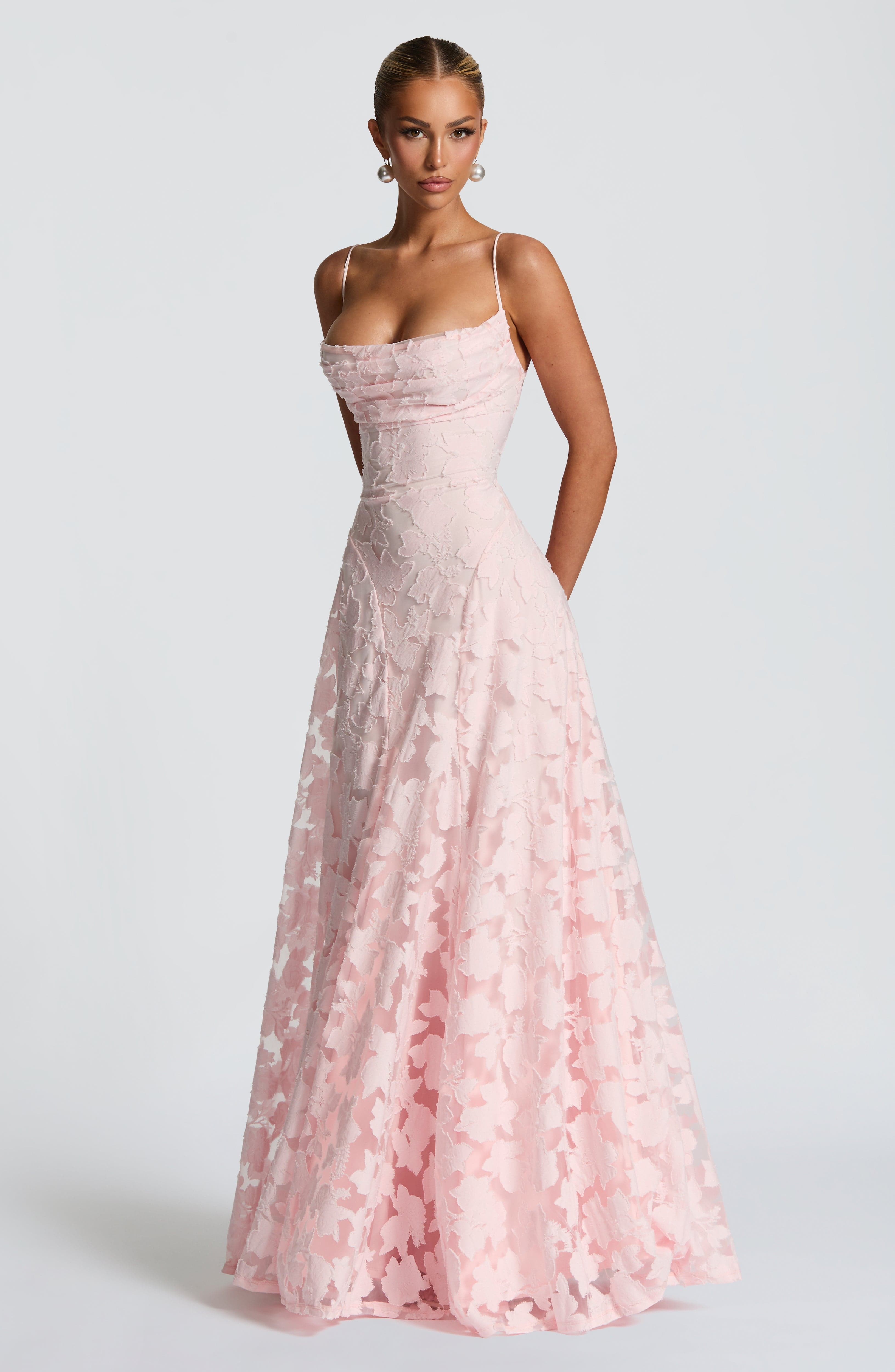 Corsagenkleid Damen | 3D Blütenapplikationen & Romantisches A-Linien-Design