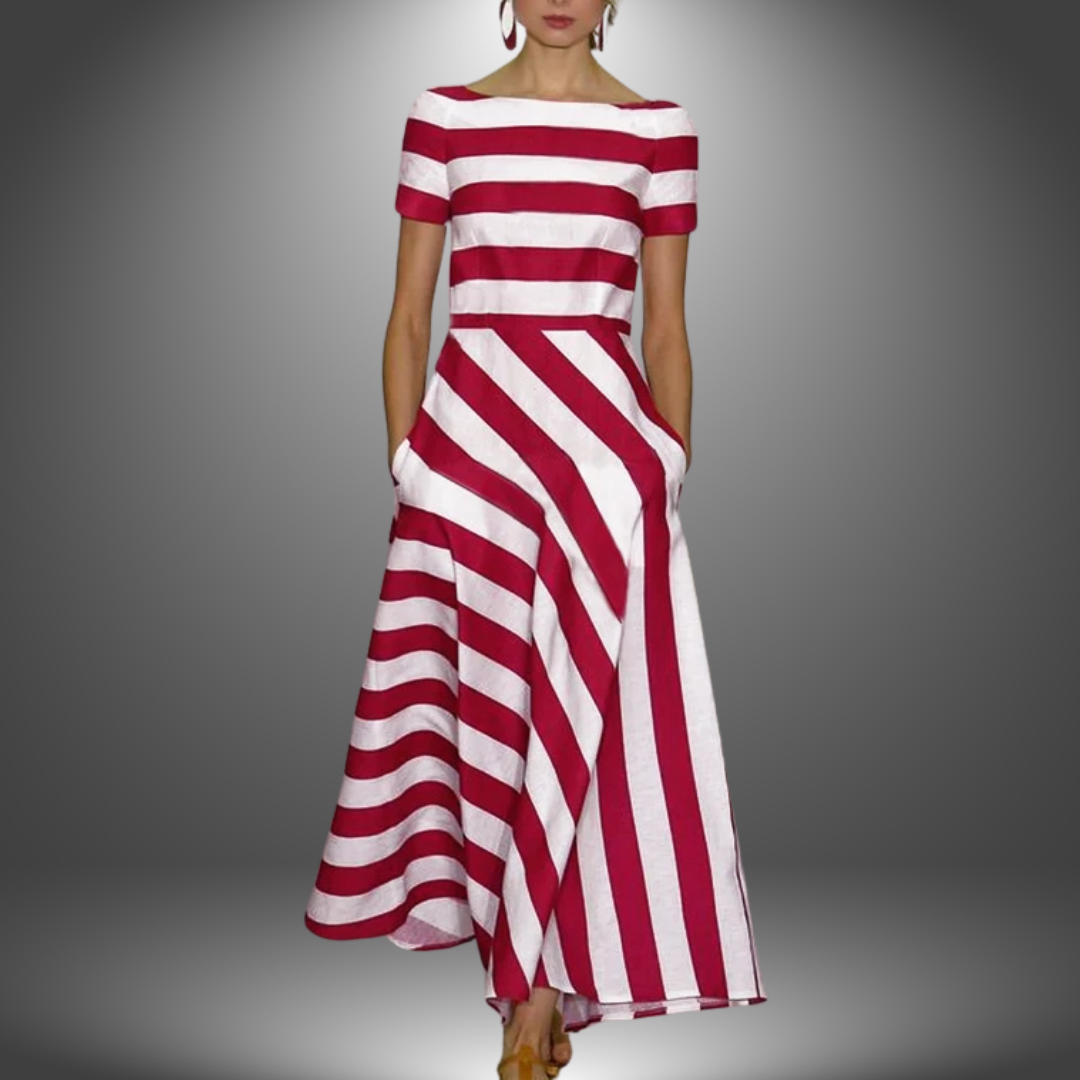Franka™ – Gestreiftes Maxikleid mit elegantem Stil 0