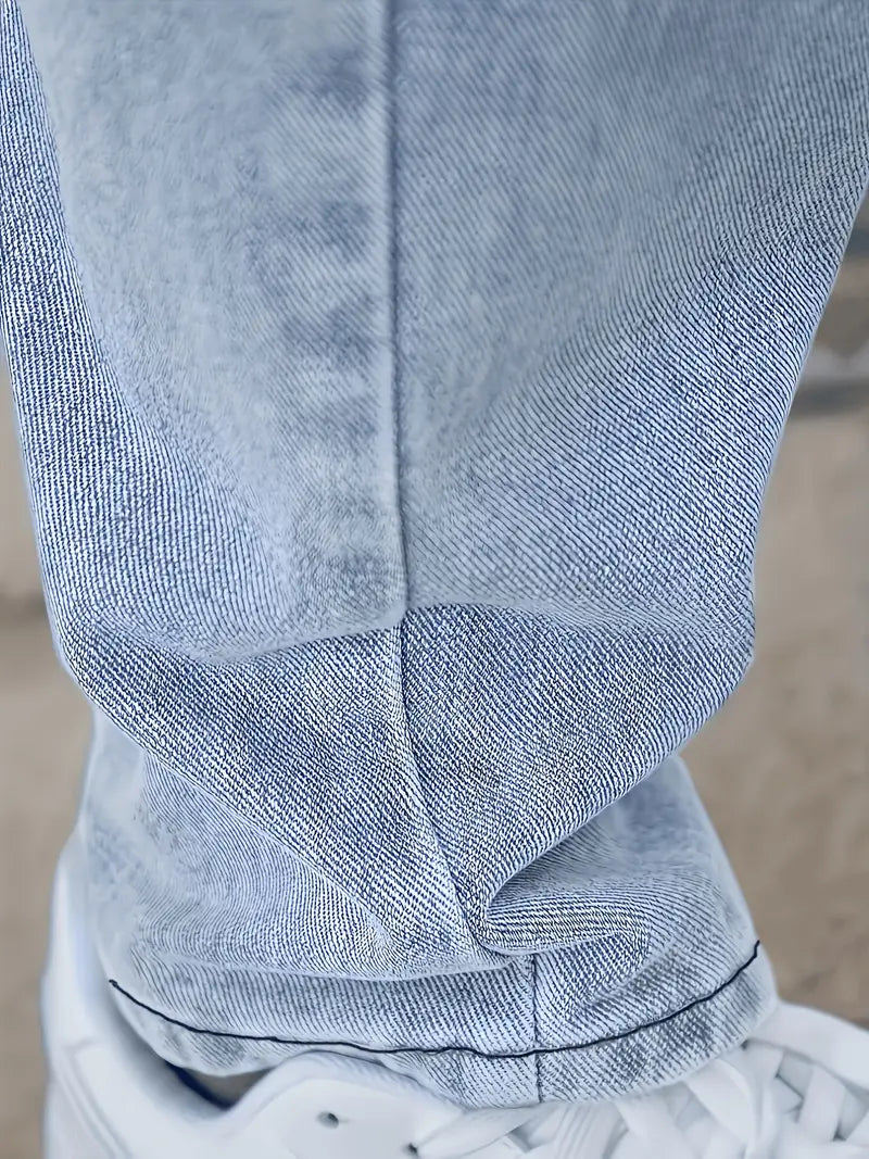Freizeit Leicht Gewaschene Herrenjeans | Gerades Bein 3