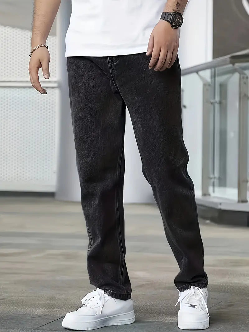 Freizeit Leicht Gewaschene Herrenjeans | Gerades Bein 5