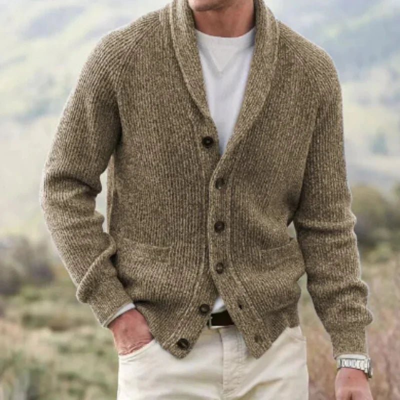Garrett - Klassische Strickjacke mit Schalkragen und Taschen für Herren 1