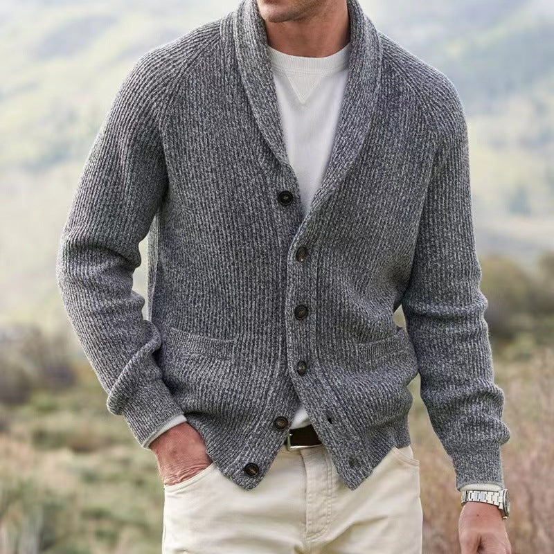 Garrett - Klassische Strickjacke mit Schalkragen und Taschen für Herren 2