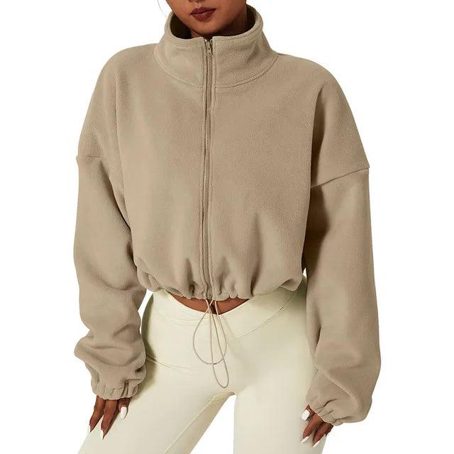 Gekürzte Fleece Jacke