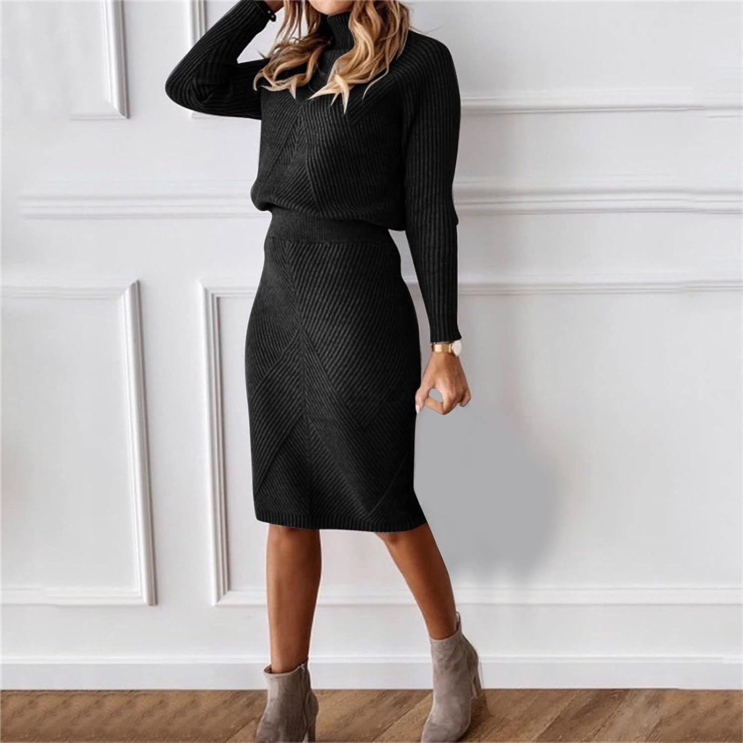 Gemütliches Pullover-Strickkleid - Lozenda