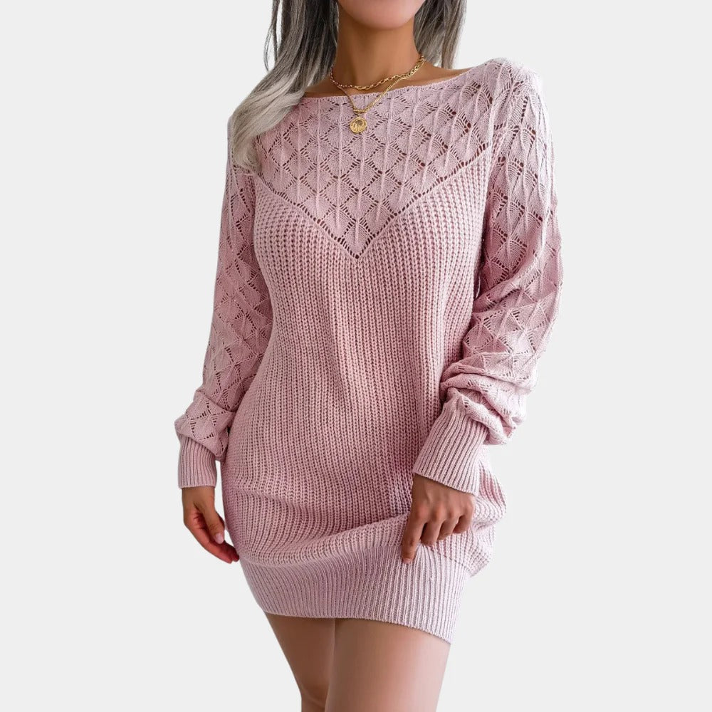 Gerade geschnittenes Strickkleid