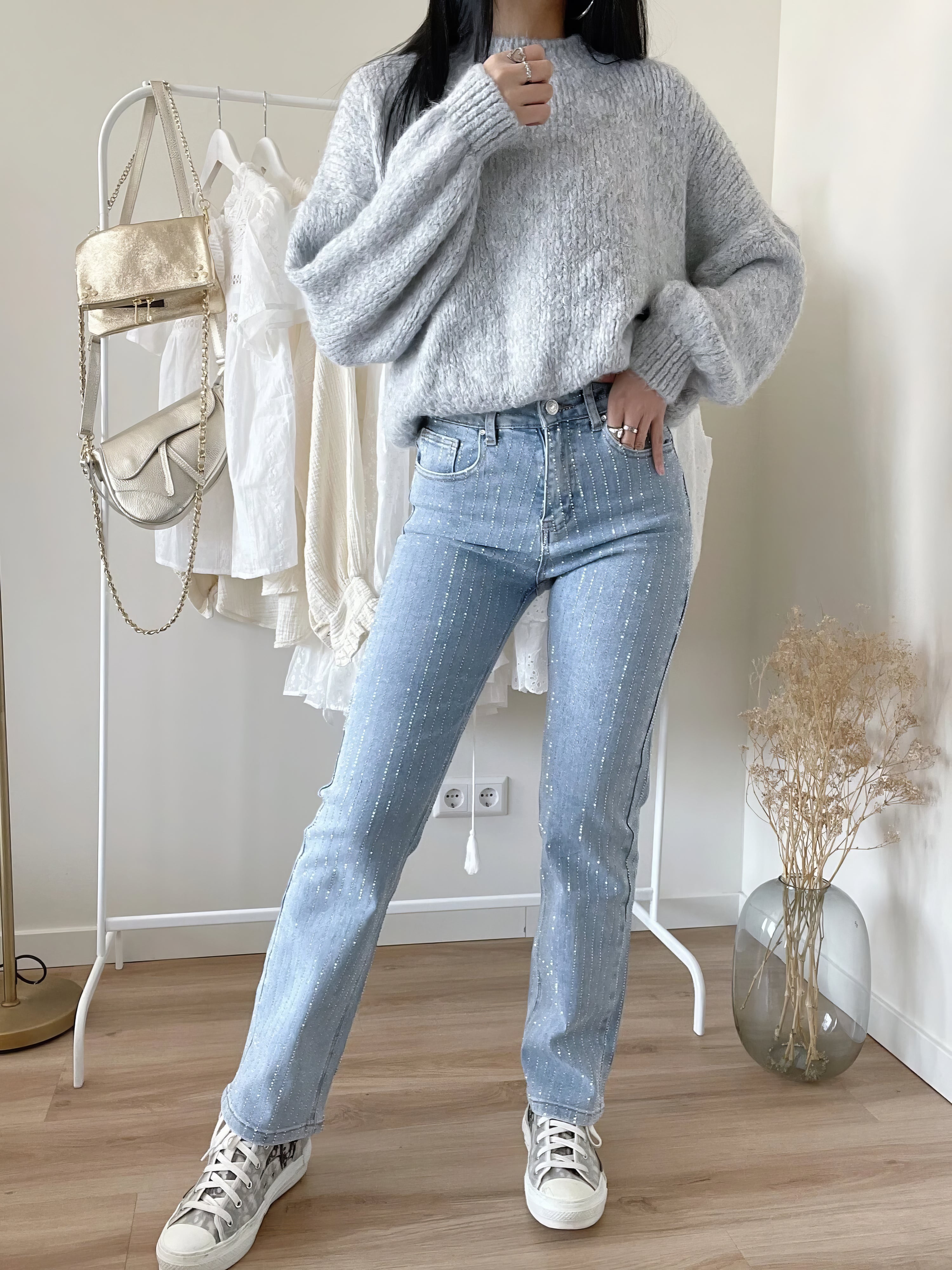 Glänzende Denim Jeans - StarStruck 0